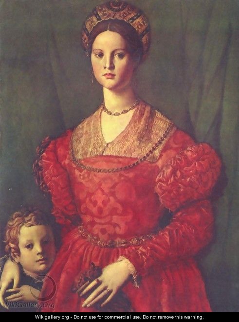 Portrait of a young woman with her son - Agnolo Bronzino