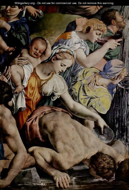 Frescoes in the Chapel of Eleonora da Toledo in the Palazzo Vecchio in Florence, left wall Moses beats water from the rock - Agnolo Bronzino