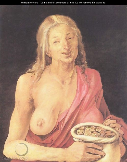 Old woman with a purse - Albrecht Durer