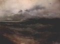 Ships in a stormy sea, sunrise - Ivan Konstantinovich Aivazovsky