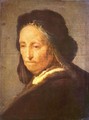 Bust of an old woman with headscarf - Rembrandt Van Rijn