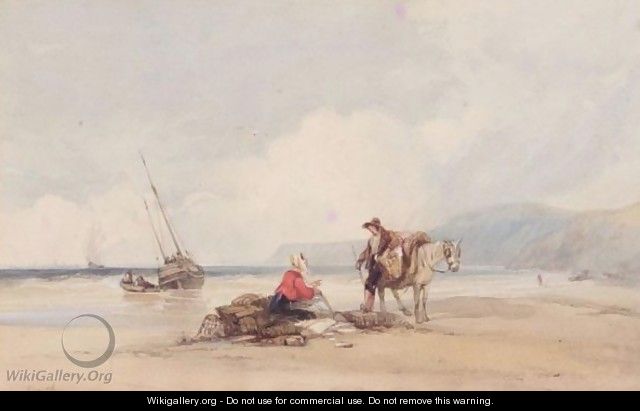 Conversation On The Beach - Charles Bentley