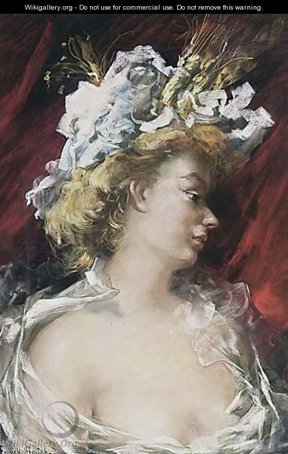 A Portrait Of An Elegant Lady - Frans Helfferich