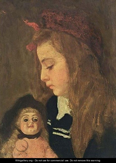 A Portrait Of Henriette Thuere With A Doll - Marie Wandscheer