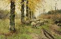 A Shepherd With His Flock - Petrus Paulus Schiedges