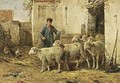 A Shepherd With His Flock - Felix-Saturnin Brissot De Warville