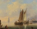 Shipping In Calm At Sunset - Govert Van Emmerik