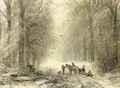 Wood Gatherers In The Haagse Bos In Winter - Louis Apol