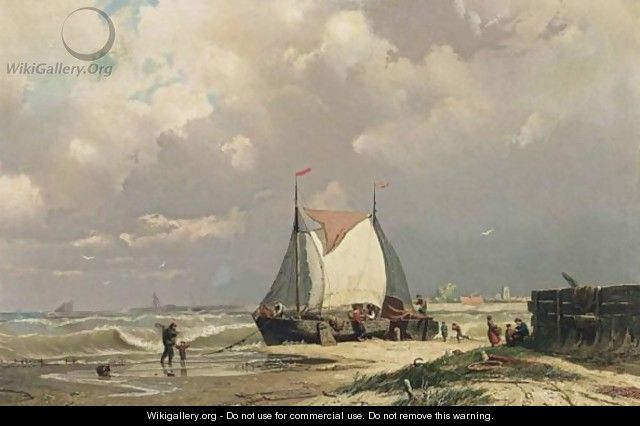 Bomschuiten On The Beach - Johan Conrad Greive