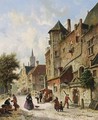 Villagers In The Streets Of A Dutch Town 3 - Adrianus Eversen