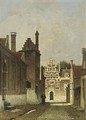 A Street In A Dutch Town - Johannes Christiaan Karel Klinkenberg