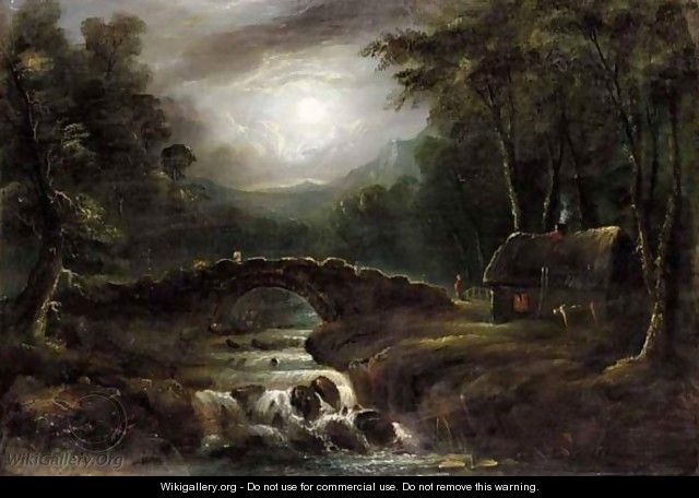 Moonlit River Landscape - (after) Sebastian Pether