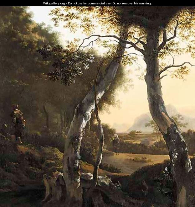 An Italianate Landscape With Drovers And Their Herds - (after) Adam Pynacker