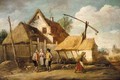 A Landscape With Boors Outside A Cottage - (after) David The Younger Teniers
