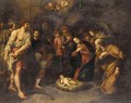 The Adoration Of The Shepherds - (after) Pieter Van Lint