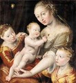 A Mother And Her Children - (after) Jan Massys