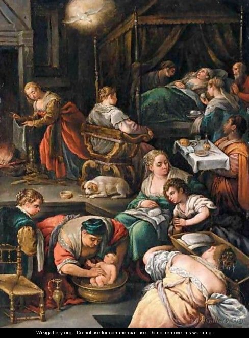 The Birth Of The Virgin - (after) Francesco Da Ponte, Called Francesco Bassano