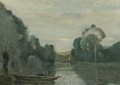 Grez-Sur-Loing, Pecheur En Barque, Le Matin - Jean-Baptiste-Camille Corot