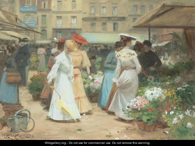 The Flower Market - Victor-Gabriel Gilbert