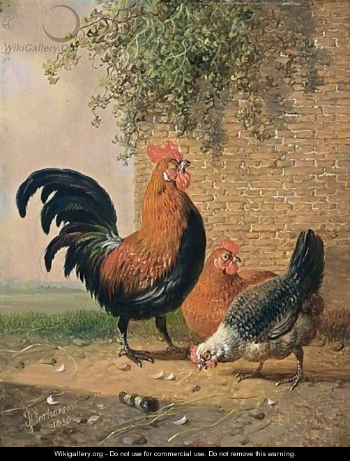 Poultry In A Landscape 2 - Albertus Verhoesen