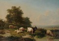 Sheep And Goats In A Landscape - Eugène Verboeckhoven