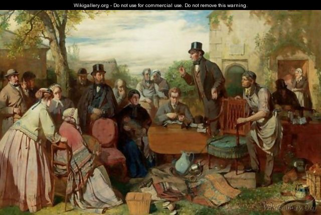 The Sale Of The Captains Goods An Auction In The Grounds Of A Country House - John Ritchie