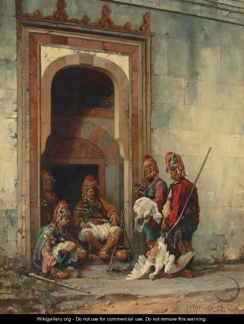 Bashi Bazouks In A Doorway - Stanislaus von Chlebowski