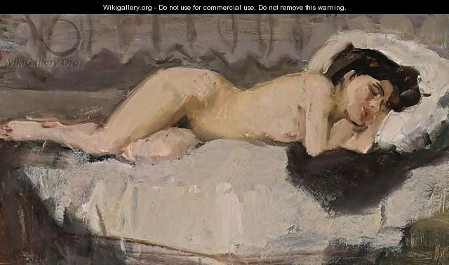 A Reclining Female Nude - Isaac Israels