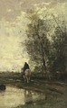On The Tow-Path - Jacob Henricus Maris