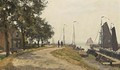 Figures Strolling On A Quay - Willem Bastiaan Tholen