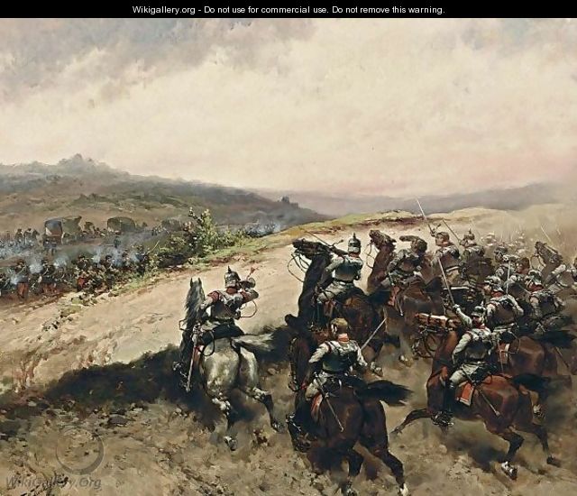 A Battle Scene From The French-Prussian War - Hermanus Koekkoek