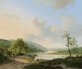 An Extensive River Landscape - Marianus Adrianus Koekkoek
