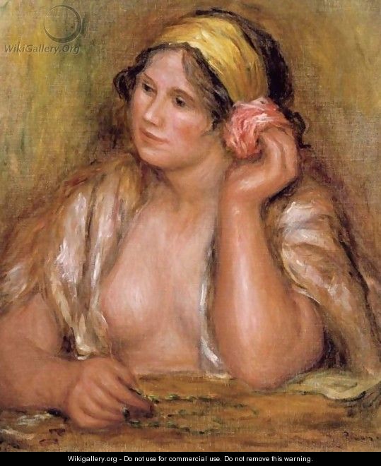 Gabrielle Au Collier Vert - Pierre Auguste Renoir