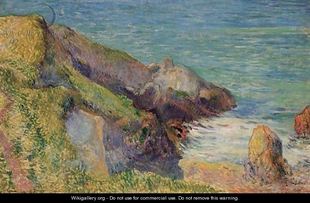 Rochers Sur La Cote Bretonne - Paul Gauguin
