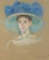 Tete De Femme Au Grand Chapeau - Mary Cassatt