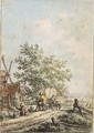 Summer Landscape With A Fisherman And Other Figures By A Farm - Jacob Cats