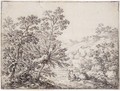 Landscape With Tobias And The Angel - (after) Jacob Van Ruisdael