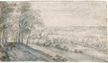 Extensive Landscape With A Church, And Trees To The Left - Johannes Pietersz. Schoeff
