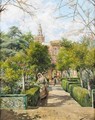 Vista De La Giralda Desde La Plaza Del Triunfo, Sevilla (View From The Plaza Del Triunfo Towards The Giralda Tower, Seville) - Manuel Garcia y Rodriguez