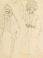 Study Of A Veiled Woman And A Dancing Boy - Lev Samoilovich Bakst