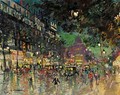 View Of The Boulevard Haussman, Paris - Konstantin Alexeievitch Korovin