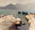 Boats Moored off The Coast - Aleksei Vasilievich Hanzen