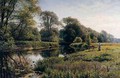 Grazing By A River - Peder Monsted