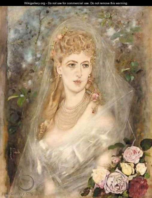 Bildnis Der Furstin Maria Magda Kuefstein,geb. Krueger (Portrait Of Countess Maria Magda Kuefstein, Nee Krueger) - Anton Romako