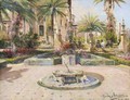 El reloj De Sol (Courtyard With A Sundial) - Manuel Garcia y Rodriguez