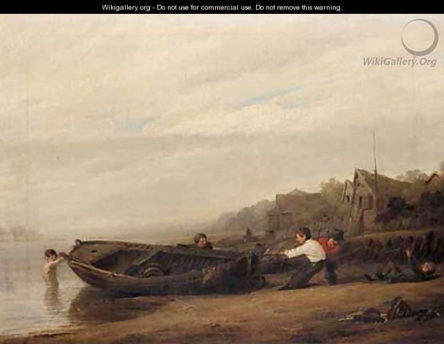 Hauling In The Boat - (after) William Collins