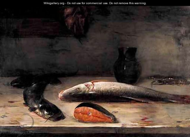 Still Life With Fish And Jug - Nicholas Vokos
