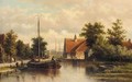 Dutch Canal Scene - Georgius Heerebaart