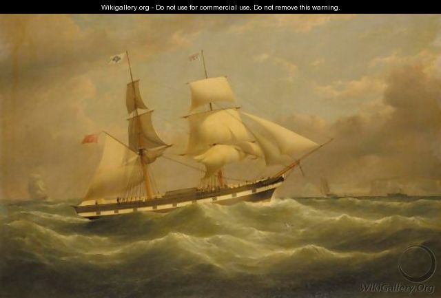The Brig Spheroid Hove To Off The South Foreland - Samuel Walters