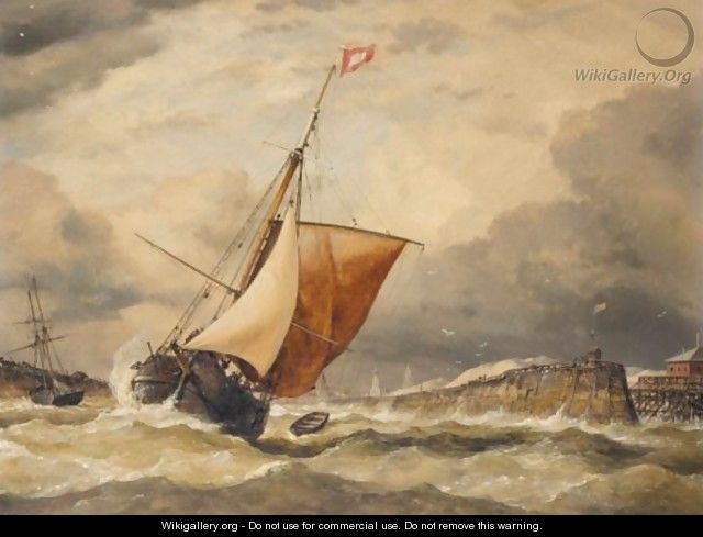 Coming Into Port In Stormy Weather - Edward William Cooke